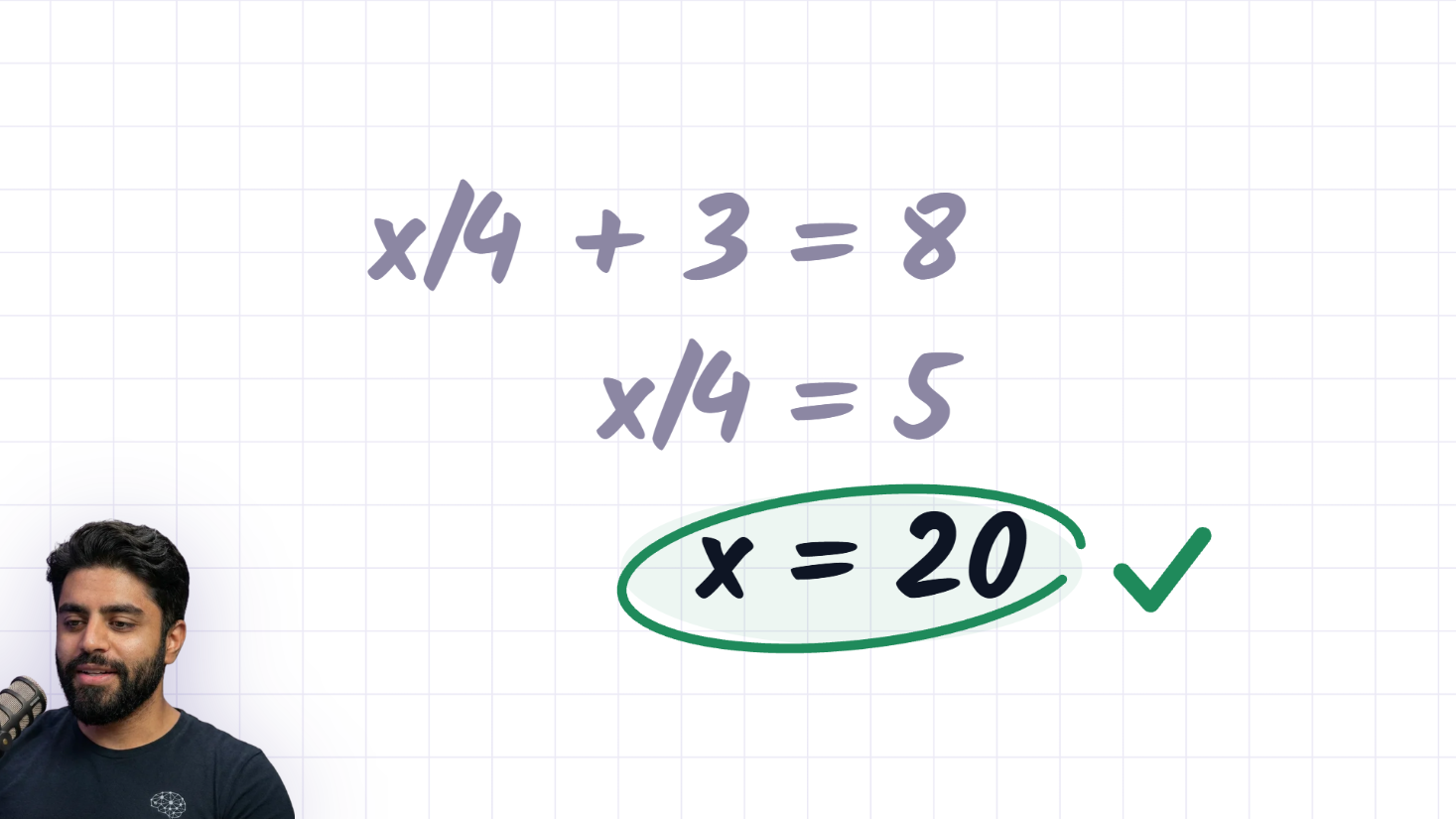 Tutor teaching a live maths lesson